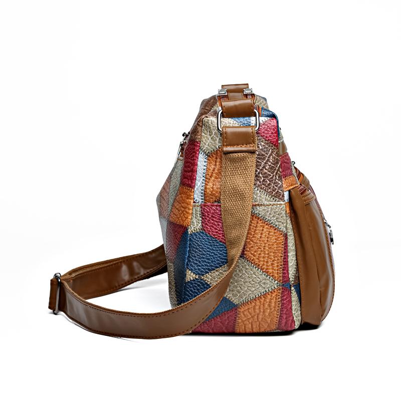 Women's Bag Multi-Layer Shoulder Crossbody Bag Large Capacity Soft Leather Mother Travel Bag Mobile Phone Bag