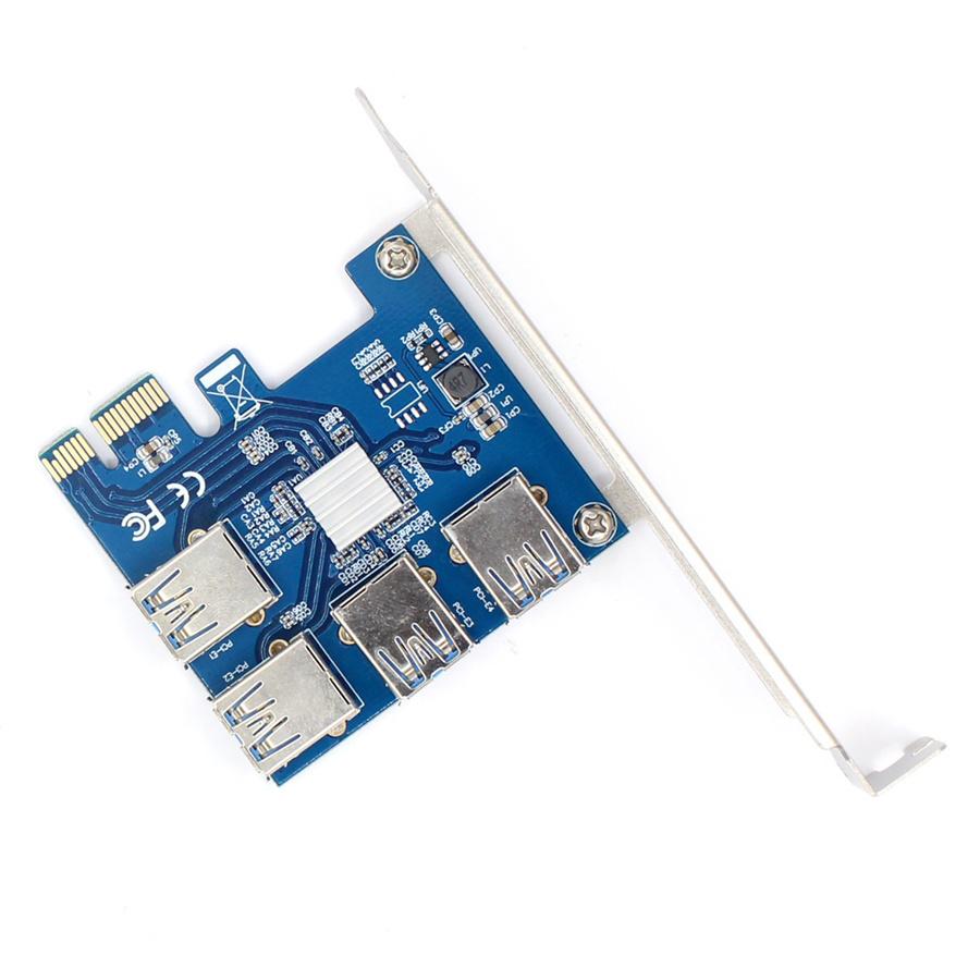 1 шт. Карта-райзер PCI Express 1-to-4 PCIe с портом USB 3.0, адаптер-разветвитель