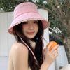 Милая летняя шляпа рыбака во французском стиле, женская солнцезащитная шляпа, солнцезащитный крем на шнуровке, кепки для девочек