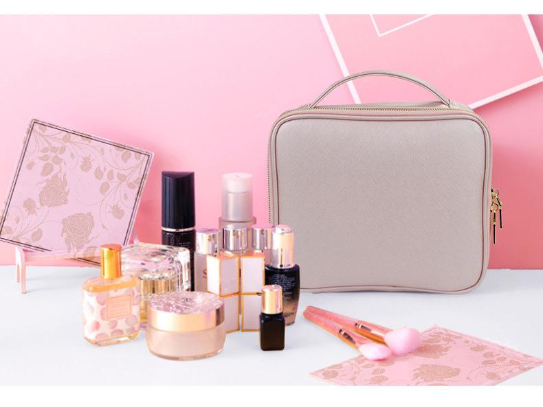 Портативная косметичка большой емкости из искусственной кожи