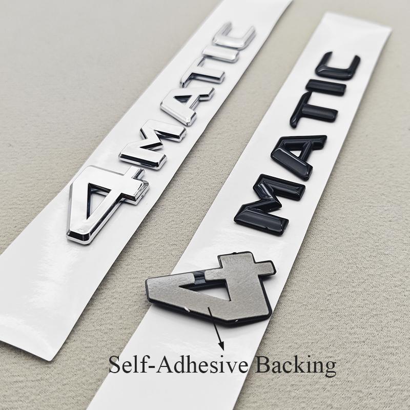 3D ABS Chrome Car Letters 4MATIC 4 MATIC Rear Trunk Badge Emblem For Mercedes Benz C E G S GLC GLS Class AMG Sticker Accessories AX1