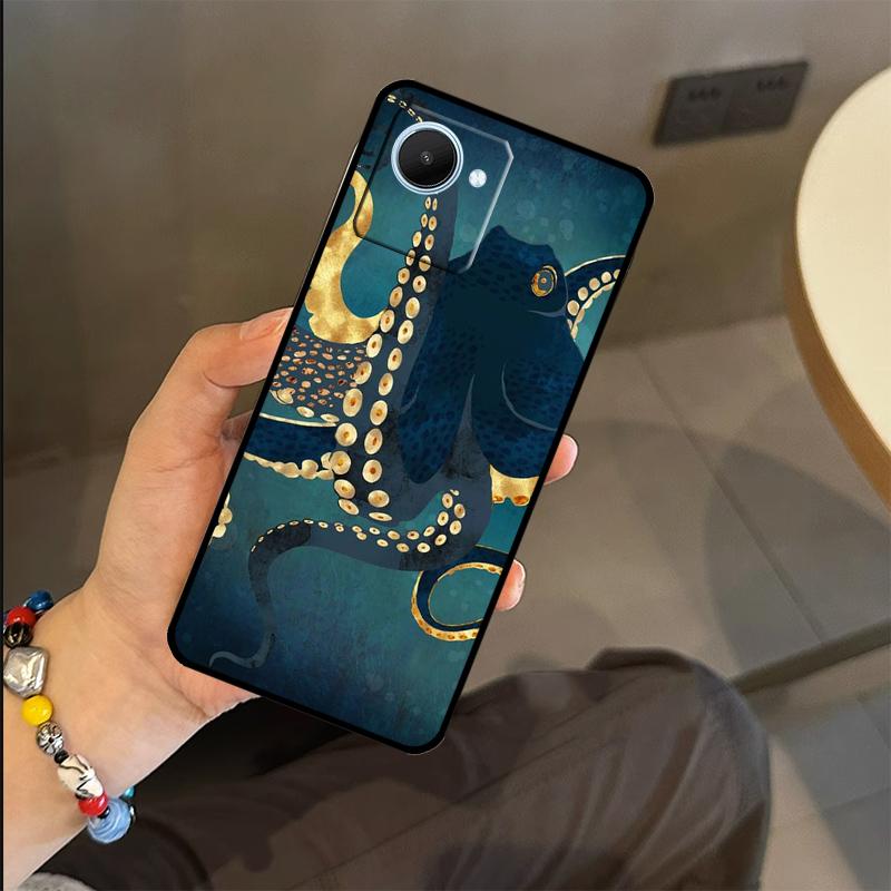 Ходячий чехол-осьминог для Realme C65 C67 C61 C53 C55 C51 C25 C63 C71 C75 GT6 GT7 Pro 11 12 13 14 15 Pro Plus