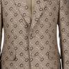 Gucci SS23 Мужской деловой костюм Пиджак Светло-коричневый 721140-ZAKIV-9549