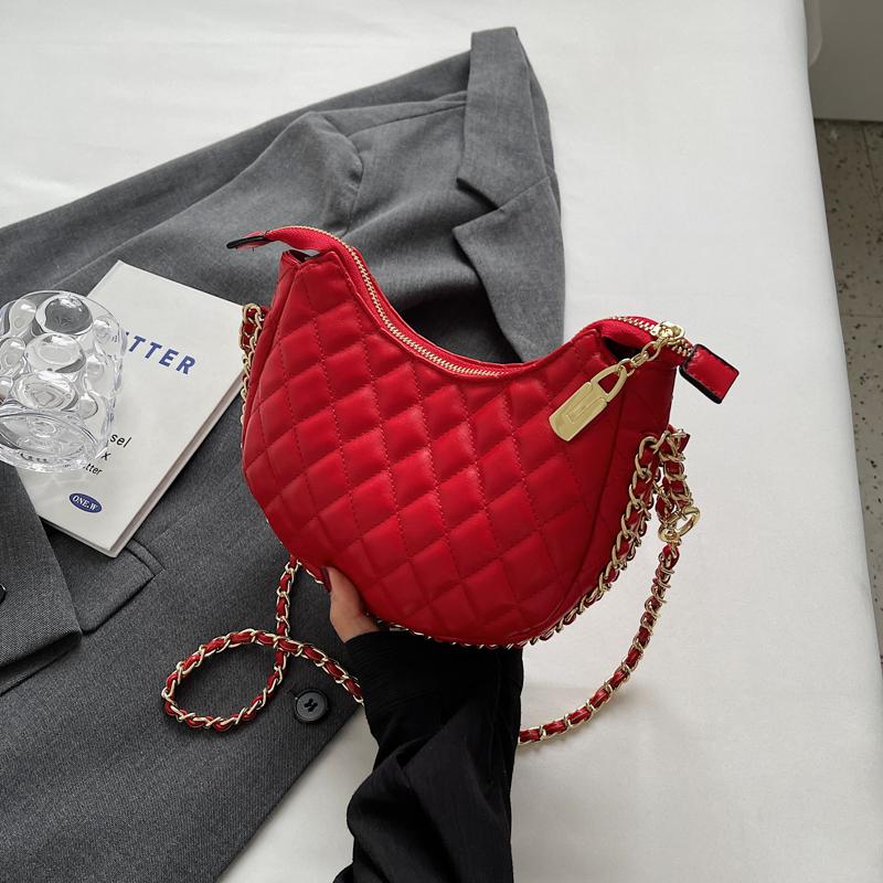 Женская сумка на молнии, женская сумка с пружинной строчкой, сумка через плечо из искусственной кожи с ромбовидным узором