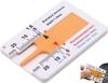 Tire Groove Measuring Gauge Mini Depth Gauge Portable Car Tire Wear Gauge Easy Residual Groove Depth Measurement Depth (WHT-YEL)