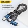 ESSAGER 65W PD Быстрая зарядка Кабель для передачи данных 4-в-1 для компьютера и мобильного телефона