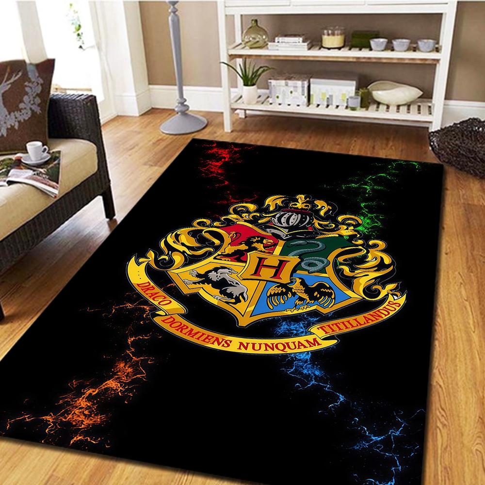 Harry Potter Logo Carpet, Digital Print Floor Mat for Living Room, Home Decor Movie Rug, Bedroom Mat -HYQ18