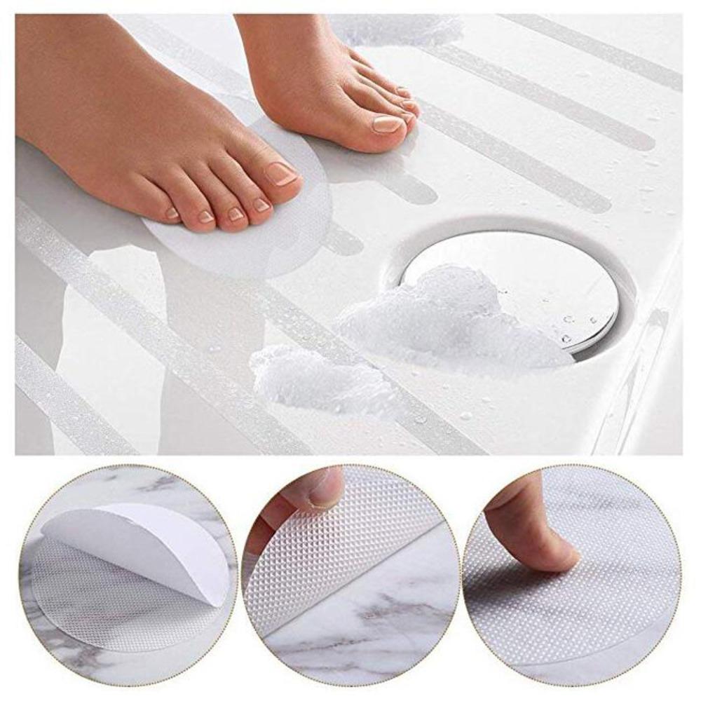 6pcs/set Non-Slip Shower Sticker Safety Mat Sticker Anti Slip Strips Stickers Bathtub Safety Strip