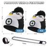 Kids LED Hat USB Rechargeable Headlamp Hat with LED Bracelet Winter Warm Knitted Night Light Hat Suitable for Camping Running Walking