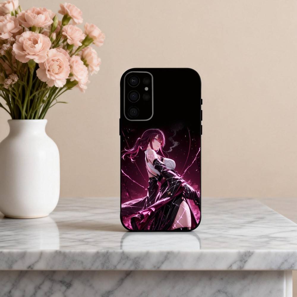 Чехол для телефона K-Kafka H-Honkai S-Star R-Rail для Samsung S25,24,23,22,30,21,10,9,Ultra,Plus,Lite,FE,4,5 G Мягкий черный чехол