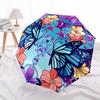 1pc Butterfly Floral Mandala Design Umbrella with Plastic Handle,Vibrant Cartoon Pattern,Multi-functional UmbrellaPT134