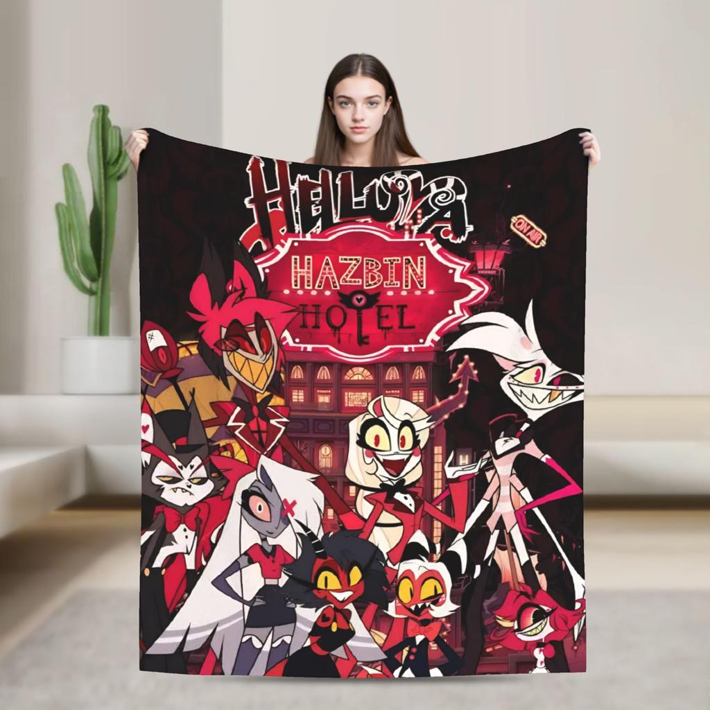 Мягкий Теплый Плед Путешествие в Самолете VOX H-Hazbin Hotel Аластор Игровой Плед Фланелевое Покрывало Для Дивана Кровати Дивана Покрывало