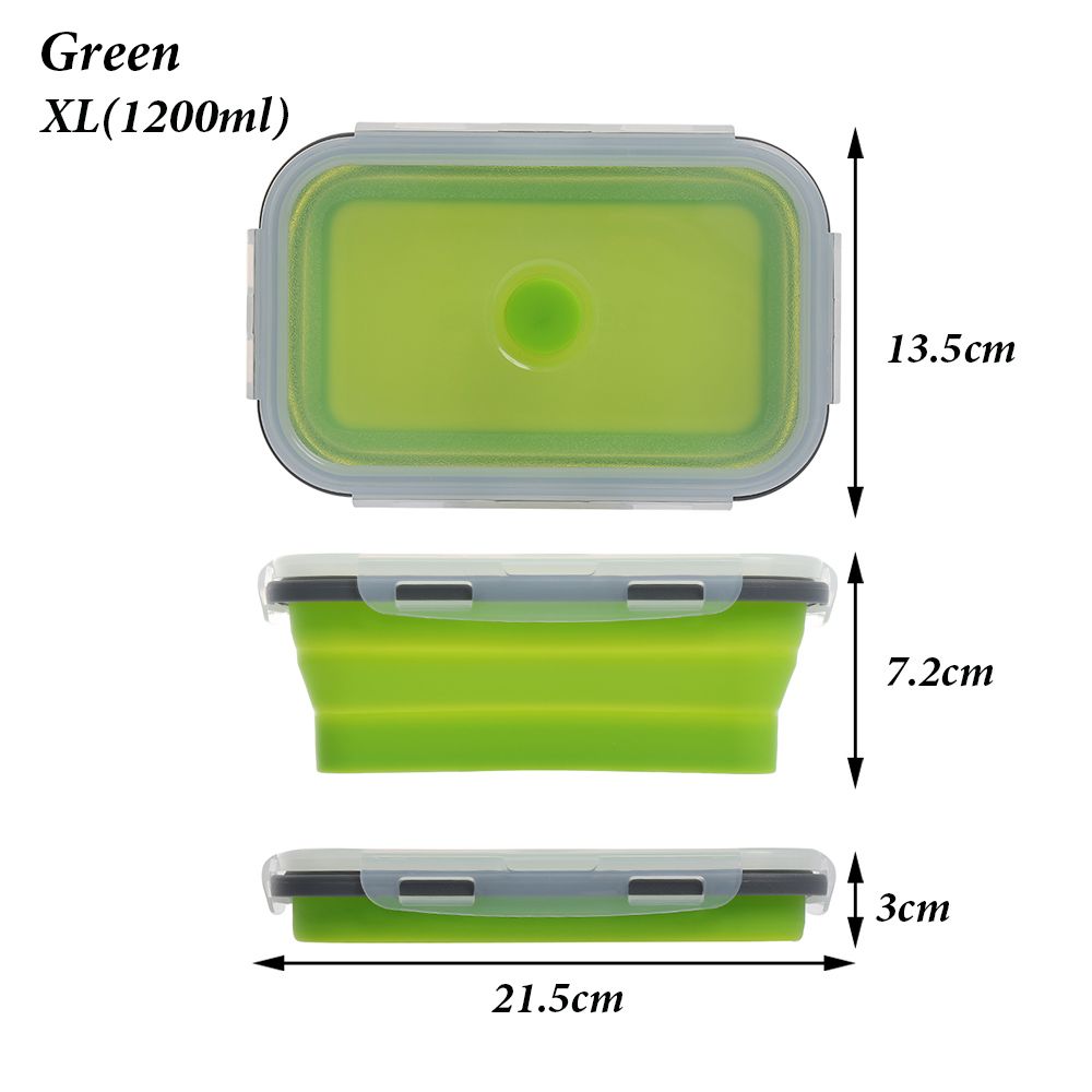 Portable Kitchen Household Silicone Food Container Folding Lunchbox Collapsible Bowl Picnic Boxes