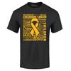 Child Cancer Gold Ribbon Word Cloud T-shirt Childhood Cancer Shirts
