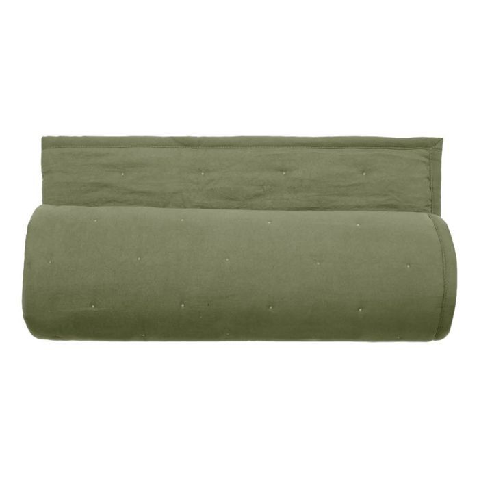 Couvre lit matelassé microfibre lavée "Céleste" toutes dimensions Vent du sud - Céleste Sauge - 220 x 240 cm pour lit 2 places
