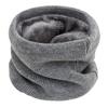 Winter Cycling Scarf Double-Layer Neck Warmer Knit Thickened Fleece Lined Elastic Soft Circle Scarf Neck