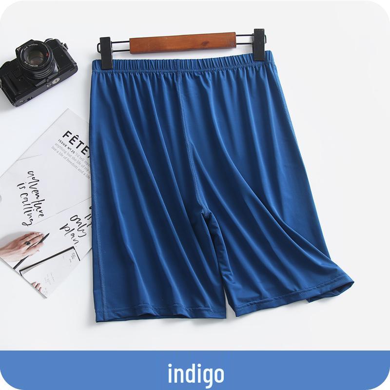 Мужские ультратонкие дышащие шорты для сна из жидкого ледяного шелка - Летние эластичные пляжные брюки