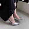 Мода Элегантные Туфли на Высоком Каблуке Женские Сандалии Острый Носок Сексуальная Обувь на Каблуке Роскошный Бренд Шлепанцы 2025 Лодочки Лето Новые Mujer De Sandalias