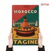 Винтажный Марокканский Тажин Металлическое Настенное Искусство 8x12 Дюймов Рустикальная Железная Табличка Для Декора Дома, Крыльца, Сада
