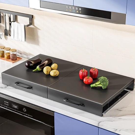 Gas Stove Cover Board with Handle Waterproof Heat-Resistant Easy To Clean Electric Stove Burner Cover Protector
