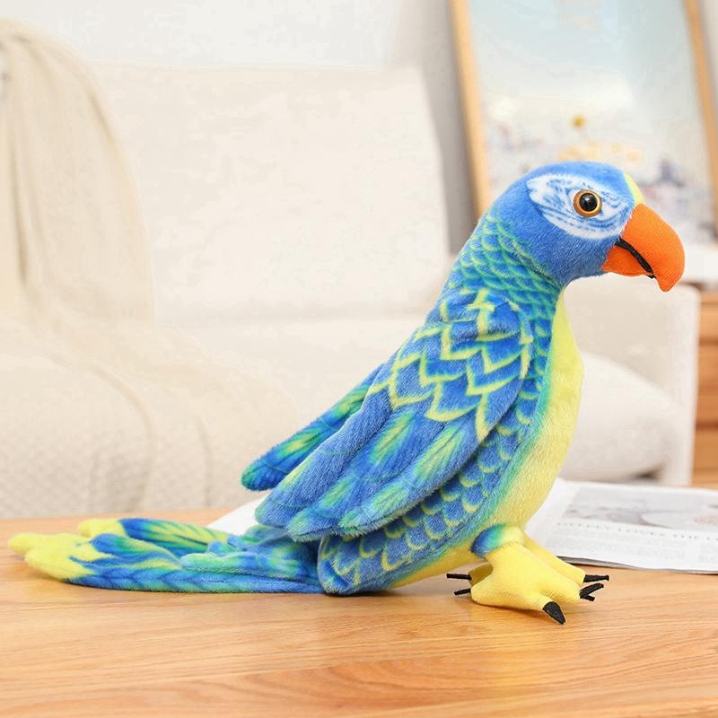 Simulation Parrot Plush Toy Soft Plush Stuffed Animal Parrot Doll Cute Toy Room Decoration Birthday Gift