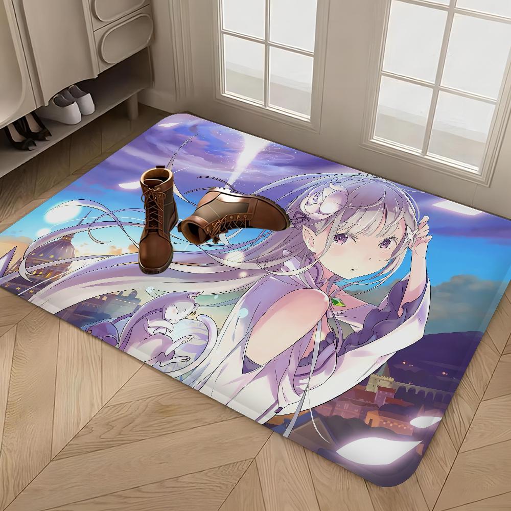 Коврик для комнаты аниме Re Zero Ретро Множественный выбор Ковер для гостиной Кухни Нескользящий Коврик Welcome
