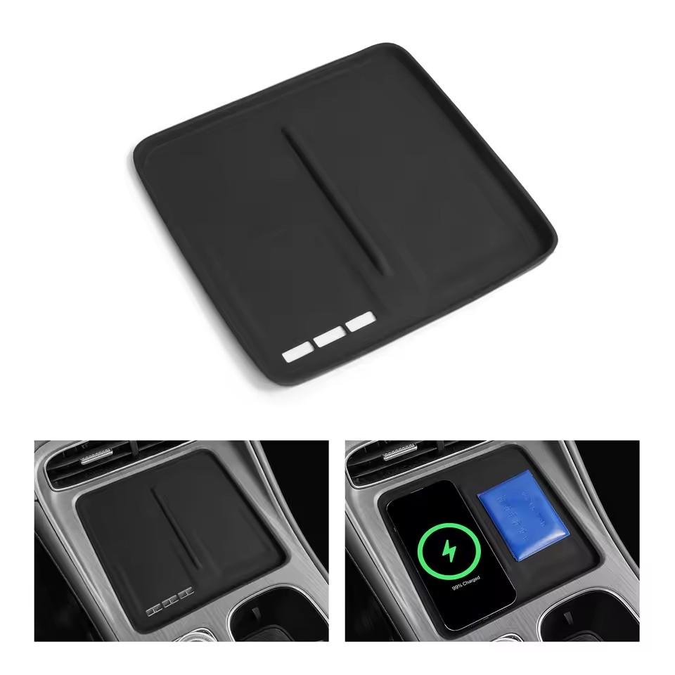 Left Rudder for Chery Tiggo 8 Plus / FULWIN T8 2025 Anti-Slip Pad Silicone Center Console Wireless Charger Interior Accessories