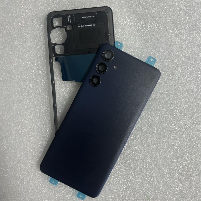 Полный корпус для Samsung Galaxy M55 5G M556 Крышка средней рамки Крышка задней панели Крышка задняя Ремонтные детали