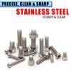 850 PCS Stainless Steel Hexagon Nut and Bolt Combination Set - Including Flat Washer Wrench - M3, M4, M5, M6 Hexagon Head, 4 Spe