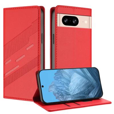 Для Google Pixel 8 Чехлы для телефона Панк Стиль Тисненый Кошелек Подставка Кожаный Чехол
