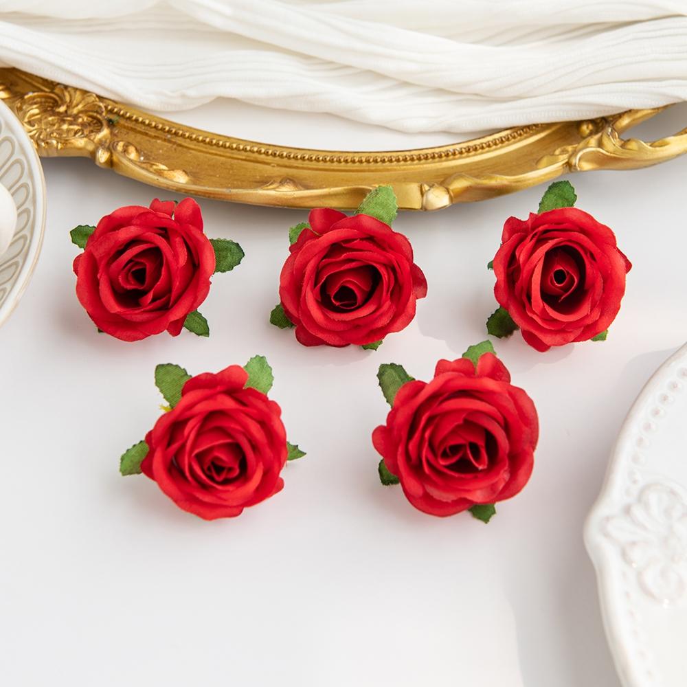 Artificial Flowers Silk Rose Heads Home Wedding Wreath Garden Decor Festival Indoor Party DIY Gifts Box Scrapbooks Craft Hotsale