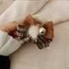 Bow Christmas Hair Claw Ball Christmas Shark Clip Cute Winter Plush Claw Clip  Girl