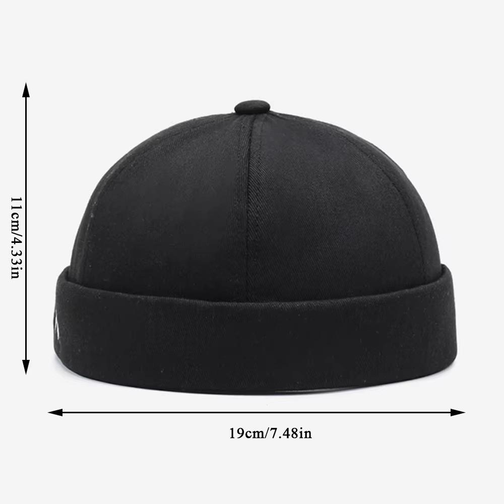 Solid Color Brimless Hat Breathable Hip Hop Hats Fashion Landlord Hat  Unisex