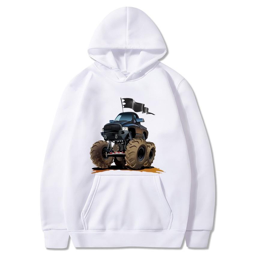 American Monster Truck Bigfoot Printed Hoodie Autumn/Winter New Street Fashion Hoodie Daily Casual Warm Hoodie Holiday Gift