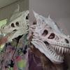 Dinosaur Head Bone Skull Mask Cosplay Animal Movable Jaw Raptor Dragon Latex Helmet Halloween Carnival Party Costume Props Gifts