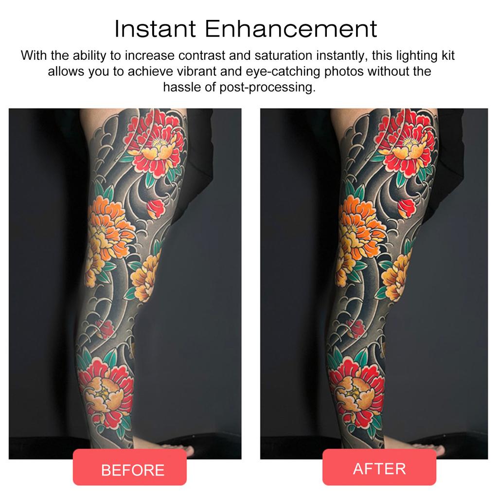 Татуировки, заполняющий свет для фотографий, антибликовый комплект для фотосъемки татуировок, мобильная прямая трансляция красоты
