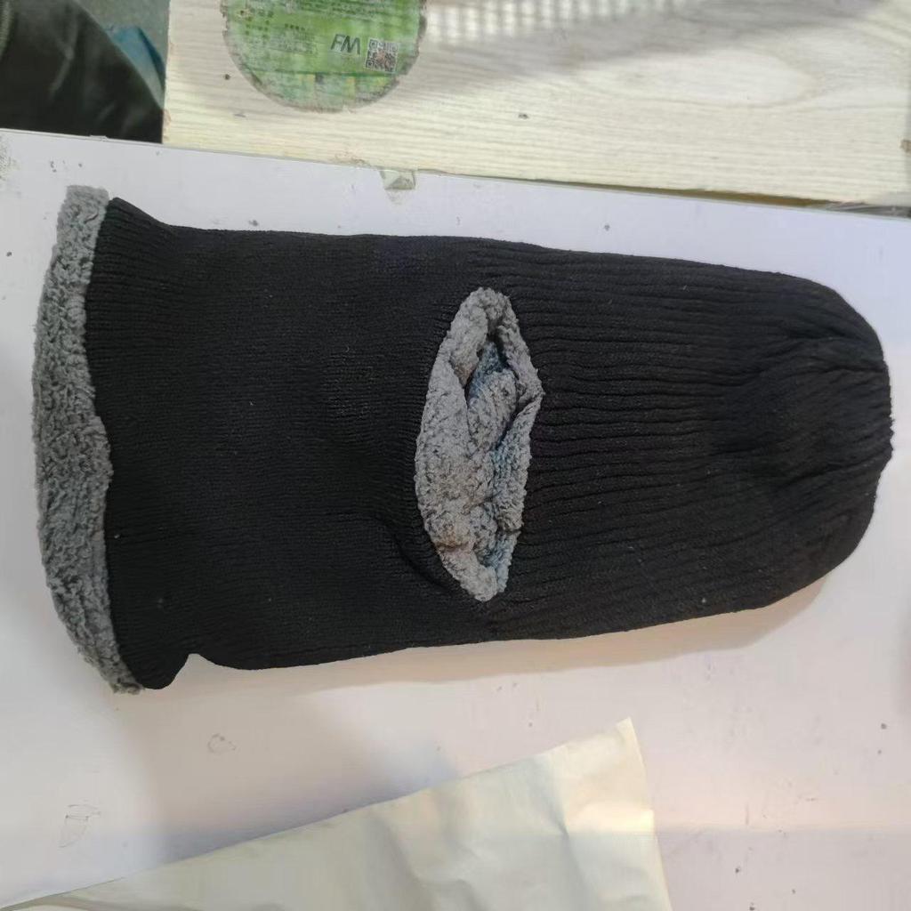 Треугольная вязаная шерстяная шапка для мужчин - на бархатной подкладке, утолщенная, теплая, морозостойкая, в корейском стиле, осенне-зимняя велосипедная кепка-пуловер