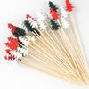 100PCS Christmas Tree Shaped Drink Cocktail Picks Appetizer Fruit Cupcake Pocks Festival Party Favors Decorations