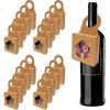 25Pcs Kraft Paper Wine Bottle Box with Window Handles Hanging Foldable Gift Wine Boxes for Decoration Bottle Hanger Favor Box Mini Charcuterie Boxes