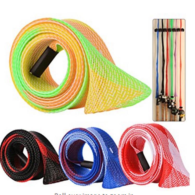 SGS Certified Braided Fishing Rod Protection Sleeve for Telescopic Lure Rods