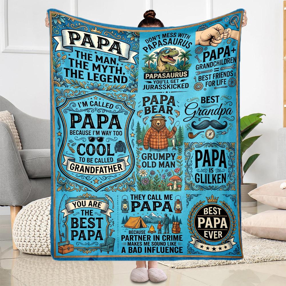 Love You Dad Blanket Flannel Blanket-Soft and Suitable for Sofas,Beds,Offices,Travel,All Seasons,Great Gift for Holidays and Birthdays.