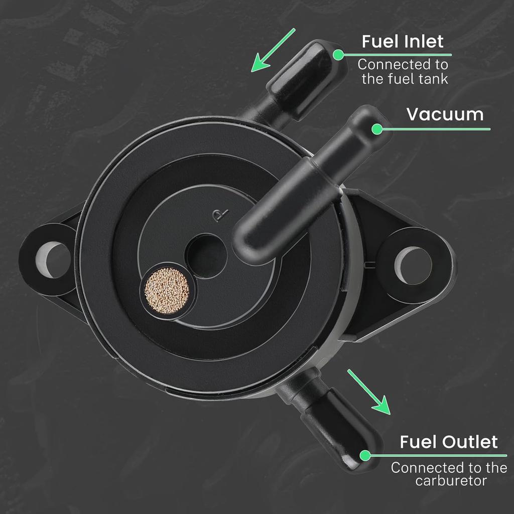 Fuel Pump For Kohler 17HP-25 HP Small Engine Lawn Mower Tractor, Gas Vacuum Fuel Pump With Fuel Filter For Honda For Yamaha For John Deere