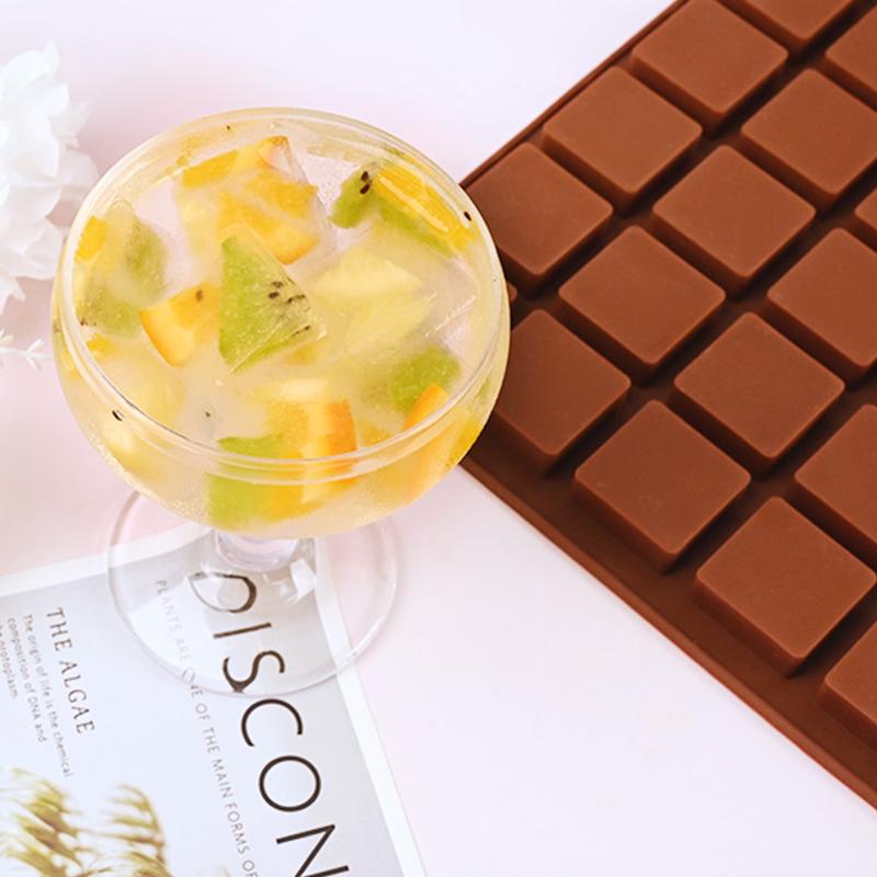 80-луночный квадратный пищевой силиконовый противень для коричневого сахара с помадкой, квадратный противень для шоколадного льда, форма для выпечки, кухонная выпечка