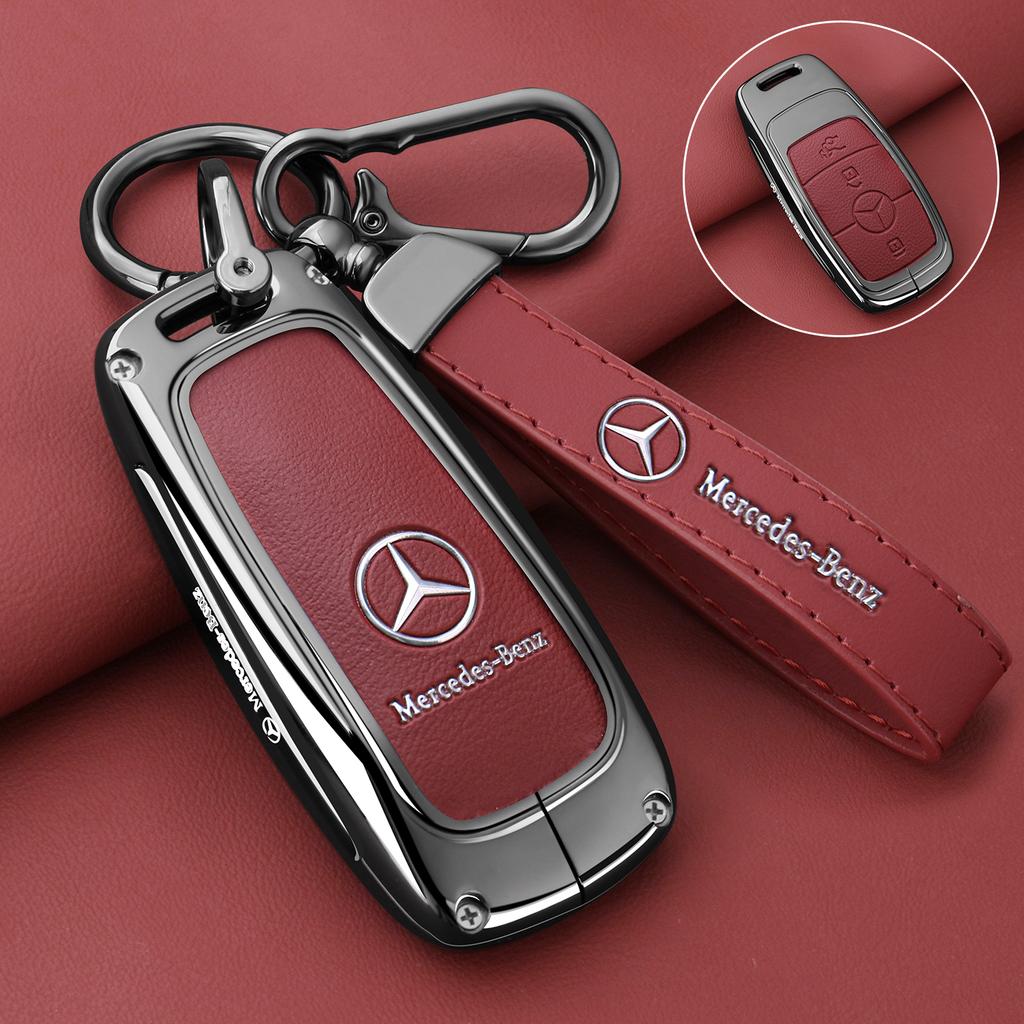 GLC GLB Zinc Alloy Leather Car Remote Key Case Cover For Mercedes Benz A C E S G Class GLC CLE CLA GLB GLS W177 W205 W213 W222