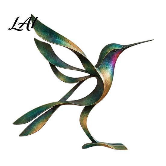 Artistic Metal Crafts for Window Display Desktop Art Minimalist Bird Figurine Sculpture Small Animal Ornament