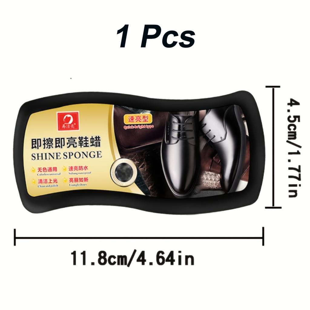 Quick Shine Sponge Shoe Cleaner - Portable Colorless Leather Care Sponge Shoe Polish Brush - Suitable for Leather Clothing,Shoes