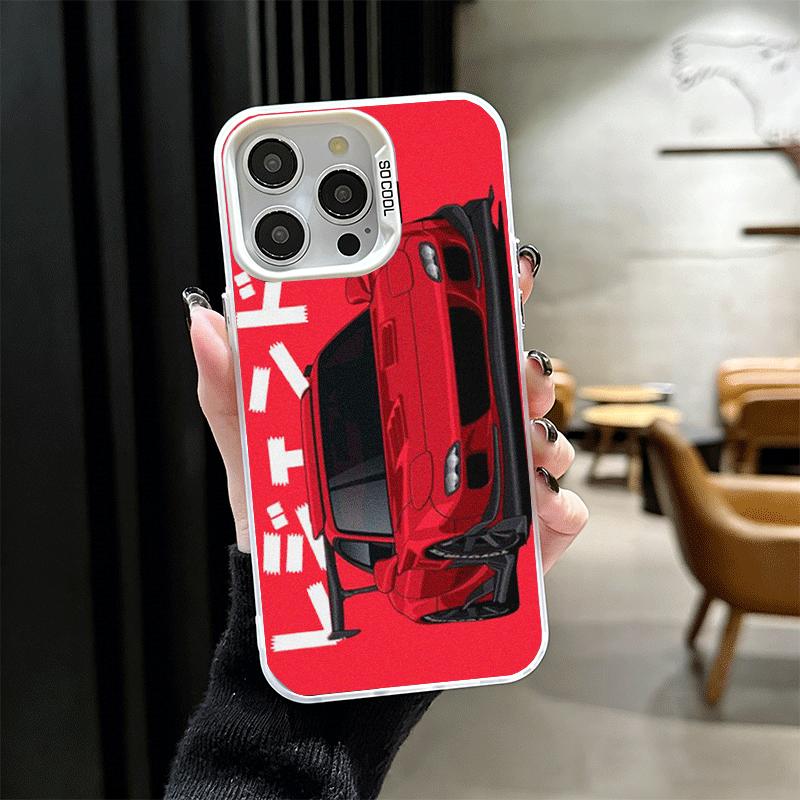 Мягкий чехол для телефона JDM Tokyo Drift Sports Car для iPhone 15 16 17 Pro Max 17Air 16E 14 Plus 13 12 Mini Ударопрочный чехол Задняя крышка