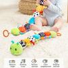 Caterpillar Plush Doll with Height Scale Built-in Crinkle Bell BB Sounder Music Player Cute Plushie