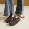 Модные мягкие повседневные универсальные туфли Boken 2024 года, новые осенне-зимние туфли One Foot Kick Bean, модные и теплые туфли Boken из хлопка