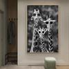 Giraffes with Sunglasses Funny Art Posters And Prints Black And White Animals Canvas Paintings On the Wall Art Pictures Cuadros